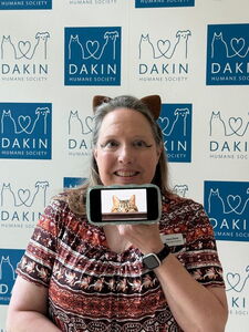 Dakin staff member Joyce dressed up like her cat on Twin Day, part of Spirit Week